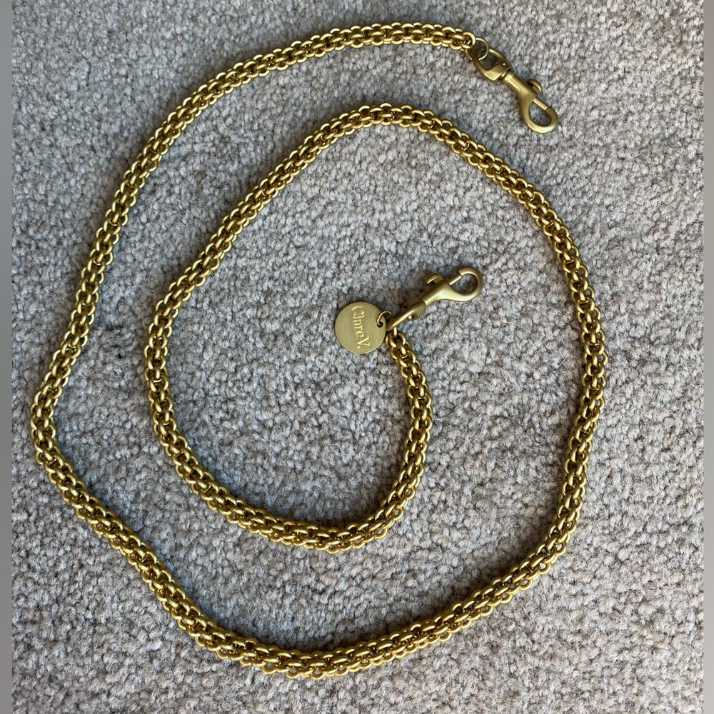 Clare V gold chain bag strap
